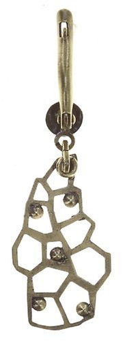 image for Earring Dangling Textures Under The Sea crystal white 