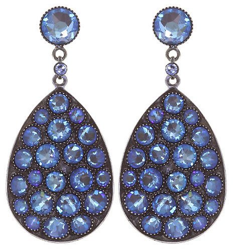 image for Earring Stud Dangling Tears of Joy shiny heaven (blue) Blue size L