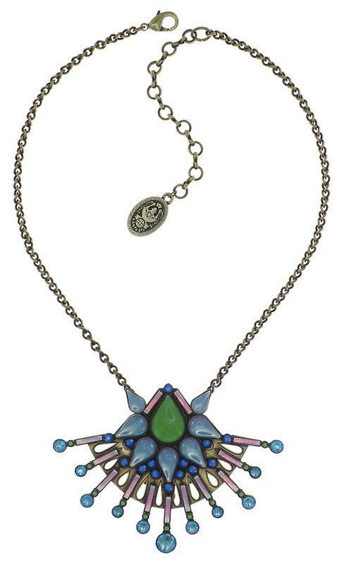 image for Necklace Geisha Show Me The Blue Moon blue/green size L