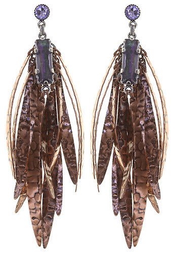 image for Earring Stud Dangling Global Glam copper blue  