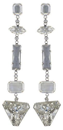 image for Earring Stud Dangling Mix the Rocks Crystal White white 