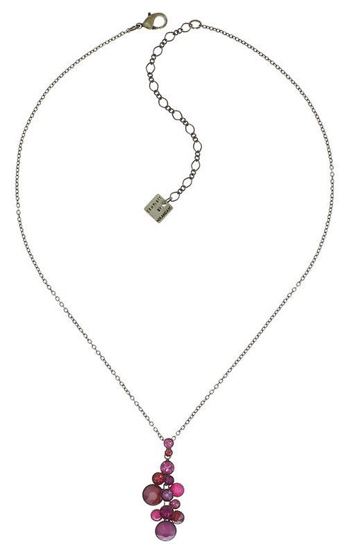 image pour Collier pendant Water Cascade Rose Fou Pink 