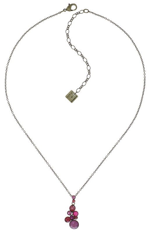 image for Necklace Pendant Water Cascade Crazy Pink Pink 