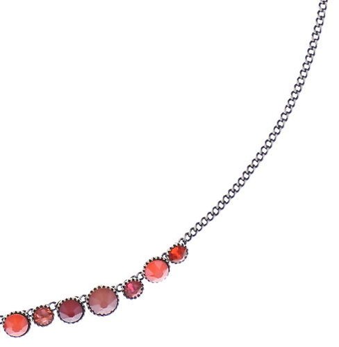 image for Necklace Water Cascade Watermelon red/orange 