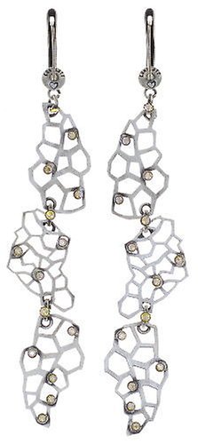 image for Earring Dangling Textures Under The Sea yellow shades light topaz shimmer 