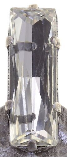 image for Earring Stud Dangling Global Glam crystal on brass  
