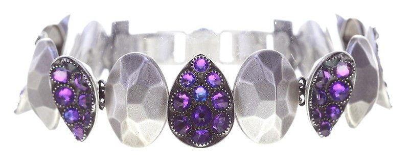 Bild für Armband Tears of Joy Lila Kristall Heliotrop Größe M