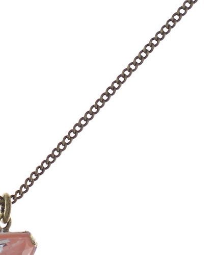 image pour Collier pendant Mix the Rocks Rose Cristal Beige 