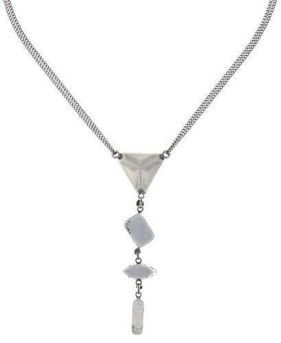 image for Necklace-Y Mix the Rocks Crystal White white 