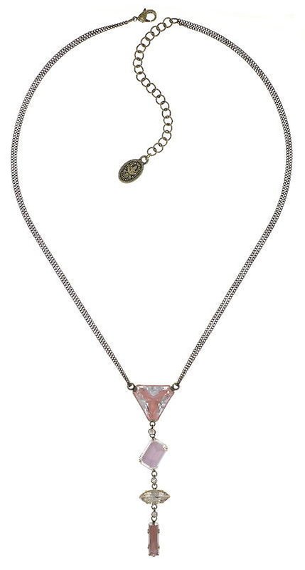 image pour Collier-Y Mix the Rocks Rose Cristal Beige 