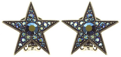 Bild für Ohrringe mit Clip Dancing Star Blau  Größe M