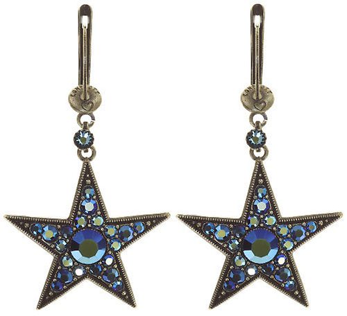 image for Earring Dangling Dancing Star Blue  size L