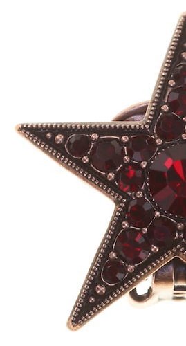 image pour Boucles d'oreilles Clip Dancing Star Rouge  size L