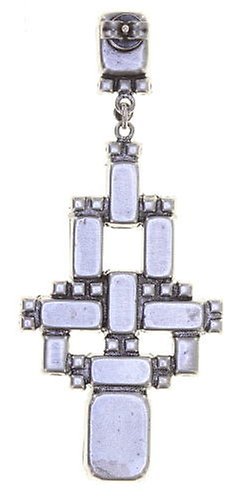 image pour Clou d'oreille pendant Empire States Incas Bleu  