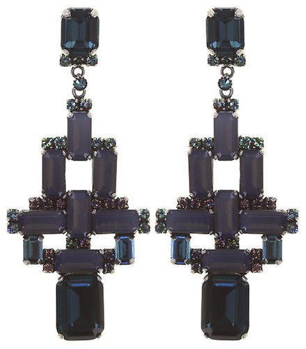 image pour Clou d'oreille pendant Empire States Incas Bleu  