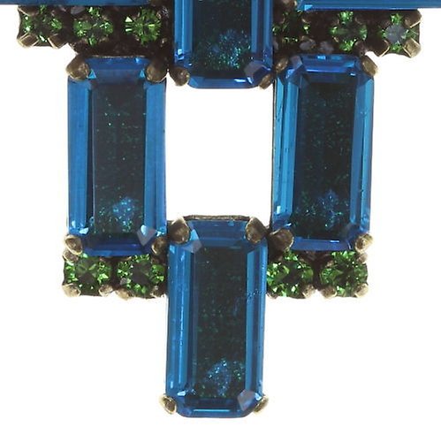 Bild für Ohrstecker baumelnd Empire States Incas Blau / Grün  