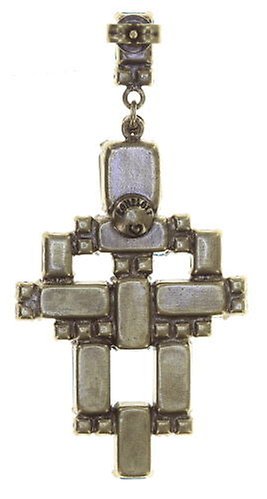 Kép Earring stud dangling Empire States Incas Blue / Green  