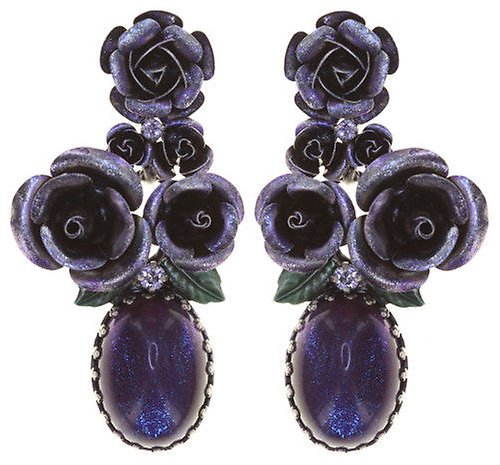 image pour Clou d'oreille pendant They Call Me The Wild Rose Bleu / Lila  