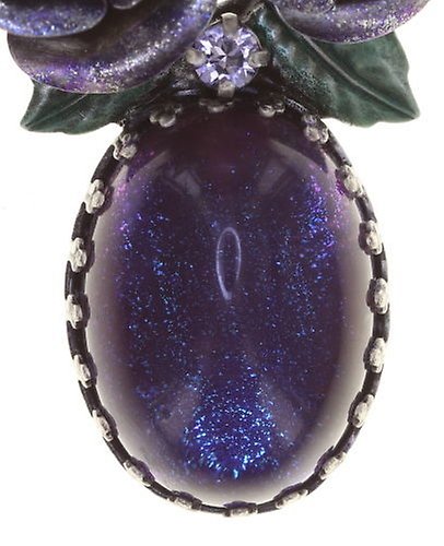 image pour Clou d'oreille pendant They Call Me The Wild Rose Bleu / Lila  