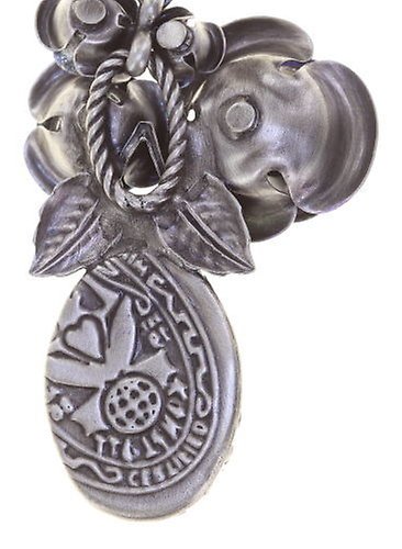 image for Earring Stud Dangling They Call Me The Wild Rose Blue / Lila  