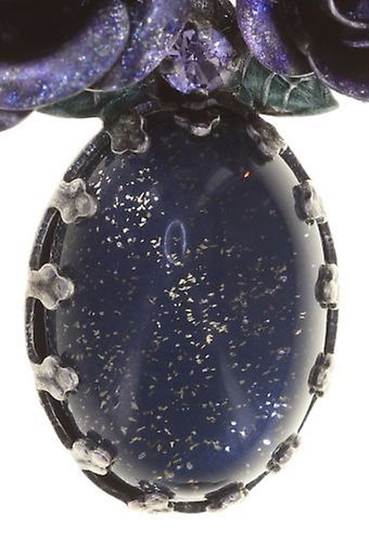 image for Earring Stud Dangling They Call Me The Wild Rose Blue / Lila  