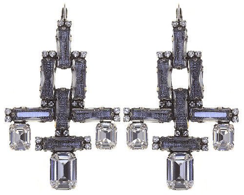 image for Earring Eurowire Dangling Empire States Incas White  