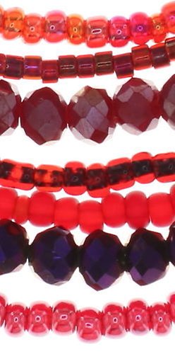 image pour Bracelet élastique Petit Glamour d´Afrique Rose Foncé  