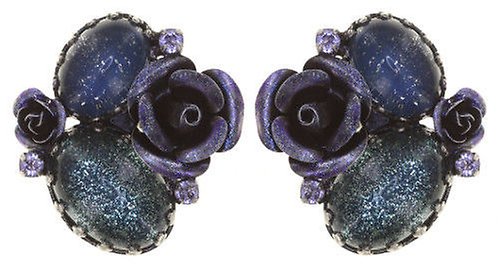 Bild für Ohrringe mit Clip They Call Me The Wild Rose Blau / Lila  
