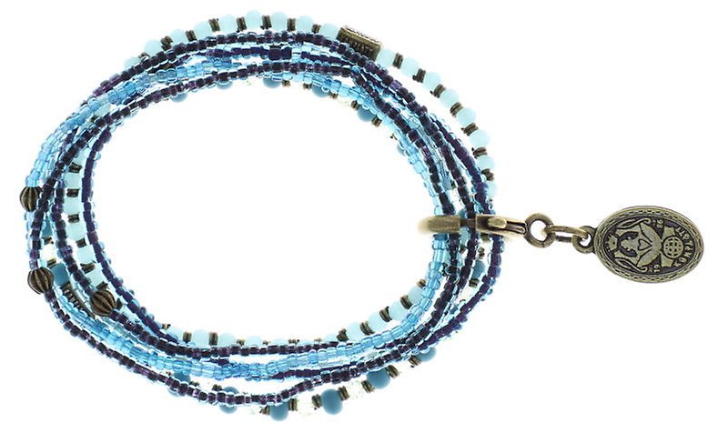 Bild für Armband elastisch Petit Glamour d´Afrique Blau  