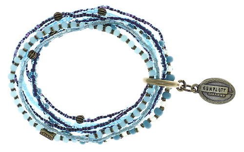 Bild für Armband elastisch Petit Glamour d´Afrique Blau  