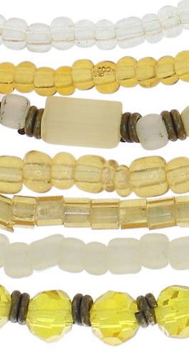 image pour Bracelet élastique Petit Glamour d´Afrique Jaune  