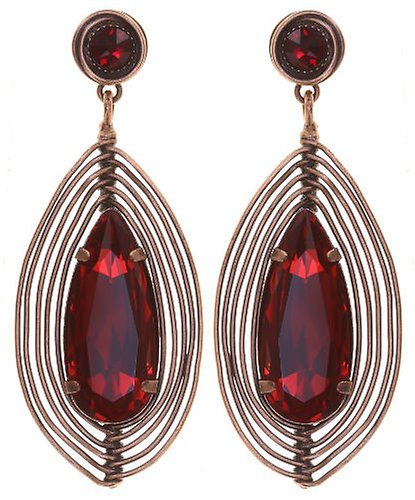image for Earring stud dangling Amazonia Red  size S