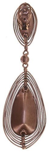 image for Earring stud clip dangling Amazonia Red  size L,S
