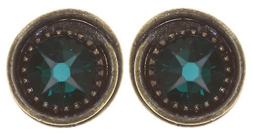 image pour Clou d'oreille Amazonia Bleu / Vert emerald SS 20