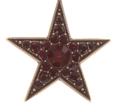 image for Necklace Pendant Dancing Star Red  size L