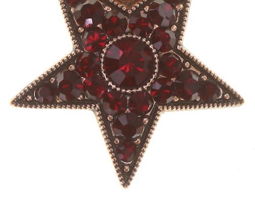 Bild für Ohrstecker baumelnd Dancing Star Rot  Größe M