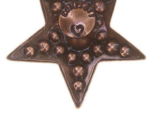 image for Earring stud dangling Dancing Star Red  size M