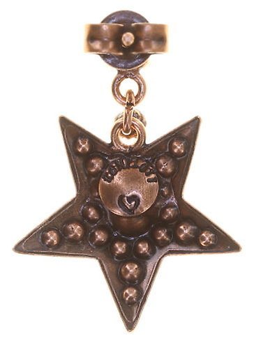 image for Earring stud dangling Dancing Star Red  size M