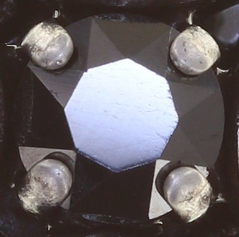 image for Ring Tears of Joy Icy Black jet hematite size S