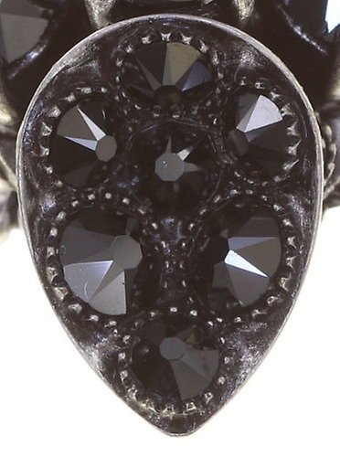 image pour Anneau Tears of Joy Noir Glacé jet hematite size S