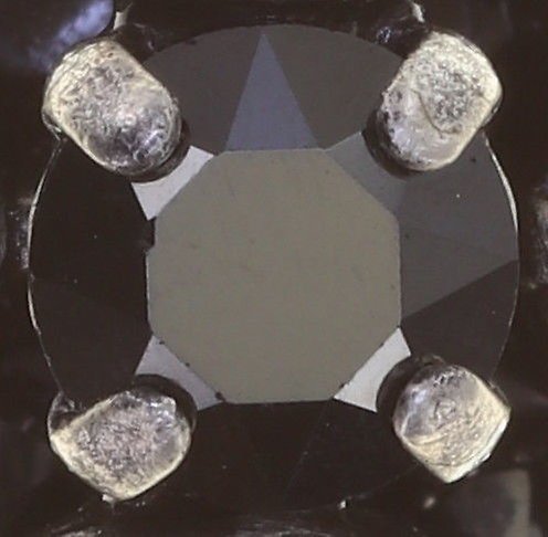 image for Ring Tears of Joy Icy Black jet hematite size S