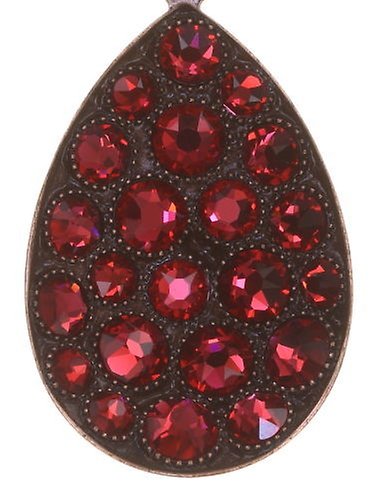 image for Earring stud dangling Tears of Joy Coralline scarlet size L