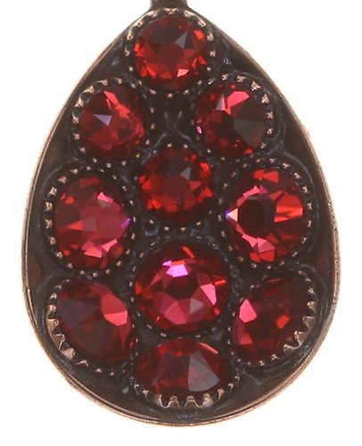 Bild für Ohrstecker baumelnd Tears of Joy Korallenfarbig scarlet Größe M