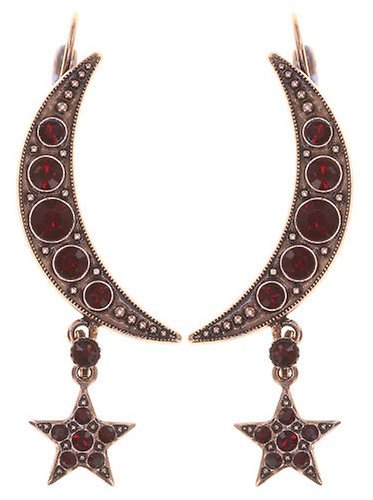 image for Earring Eurowire Dangling Sky Lights Red  