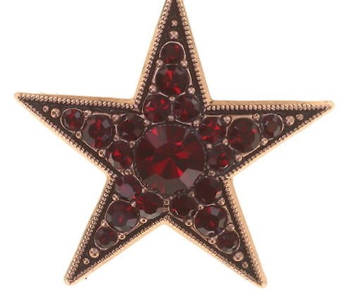image for Earring dangling Dancing Star Red  size L