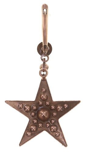 image pour Boucles d'oreilles pendantes Dancing Star Rouge  size L