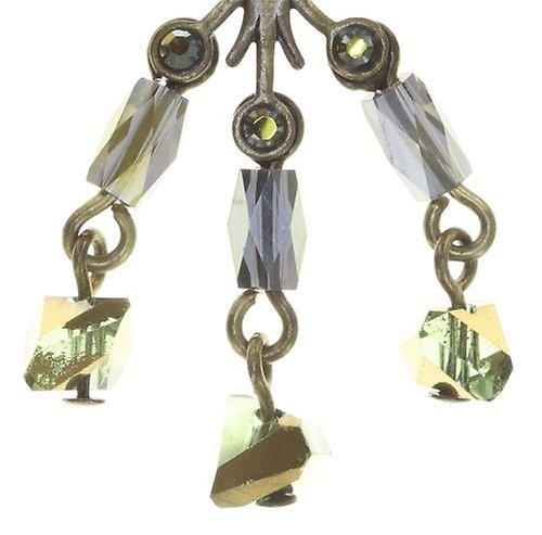 image for Earring Stud Dangling Daily Desire Brown / Green crystal iridescent green 