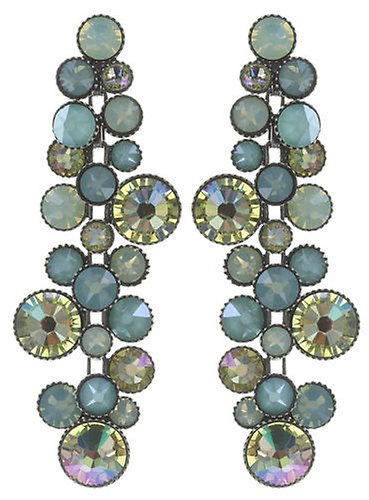 image for Earring Stud Dangling Water Cascade Green  