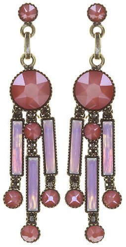 image pour Clou d'oreille pendant Graphic Flow Coralline / Lila  