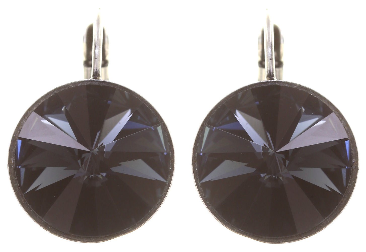 image pour Boucles d'oreilles Eurowire Rivoli Noir graphite 14mm